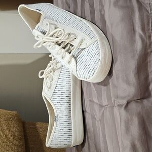 Keds Women's Cream and Black Patterned Sneakers